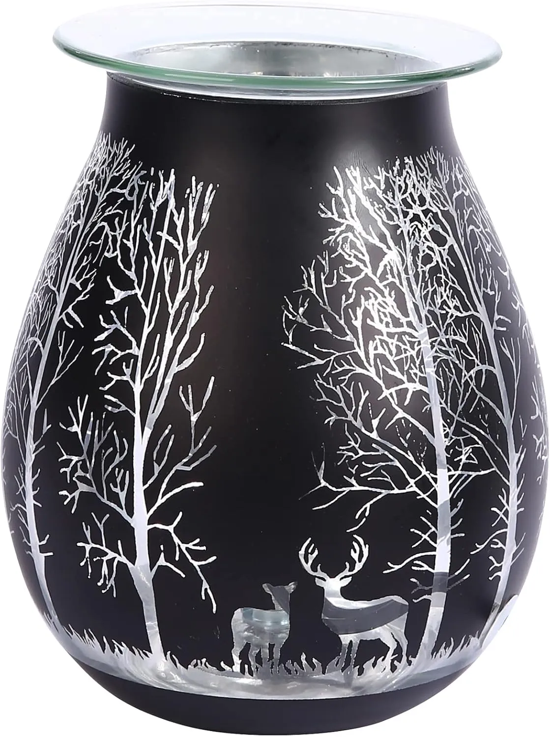 Electric Wax Warmer for Scented Wax Melters,Glass Wax Melt Warmer Black,Warme...