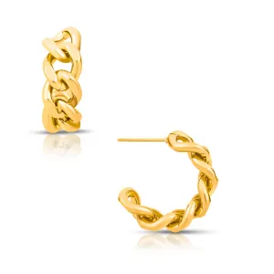 Ellie Vail Water Resistant Jewelry - Braxton Chain Hoop Earring