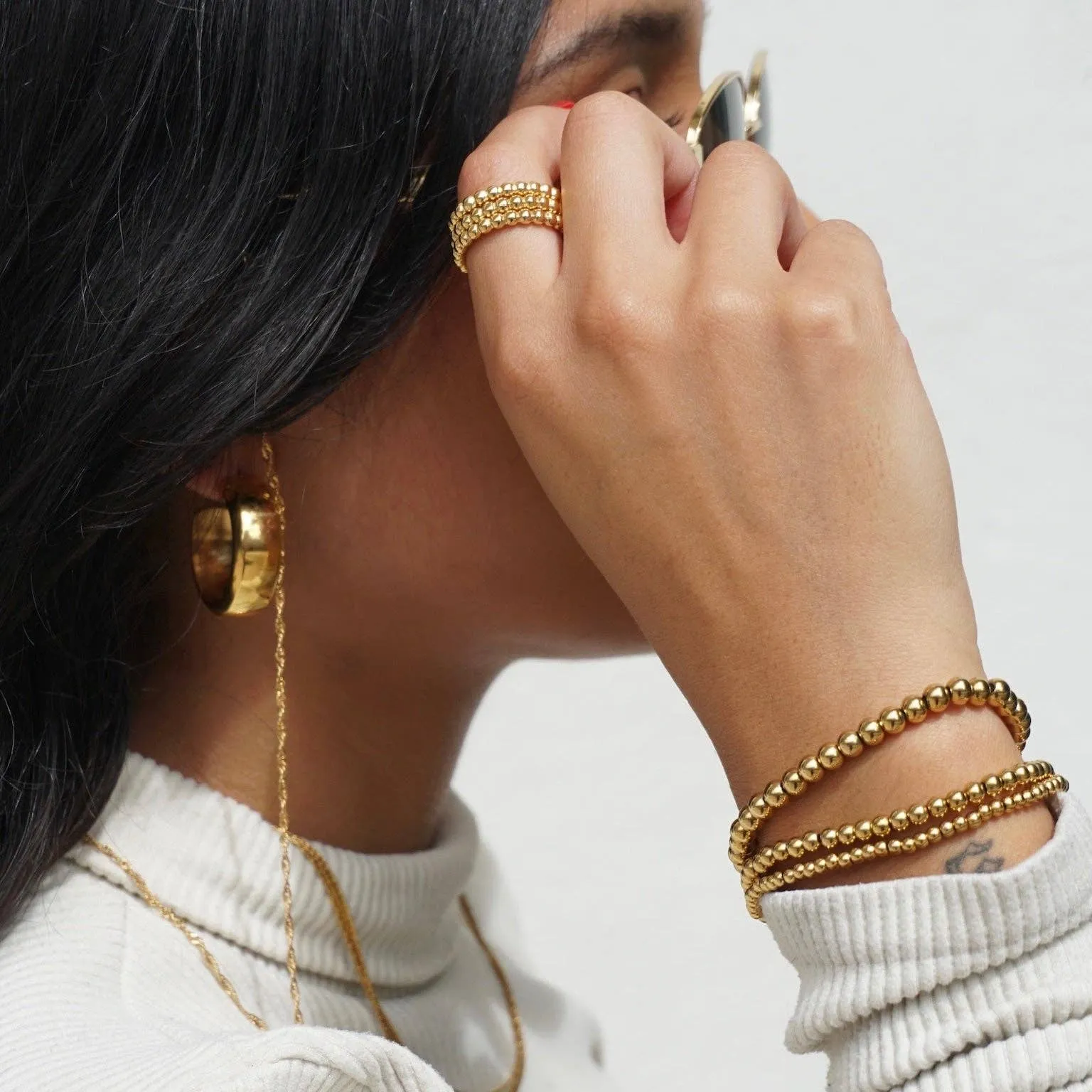 Ellie Vail Water Resistant Jewelry - Cosa Medium Hoop Earring
