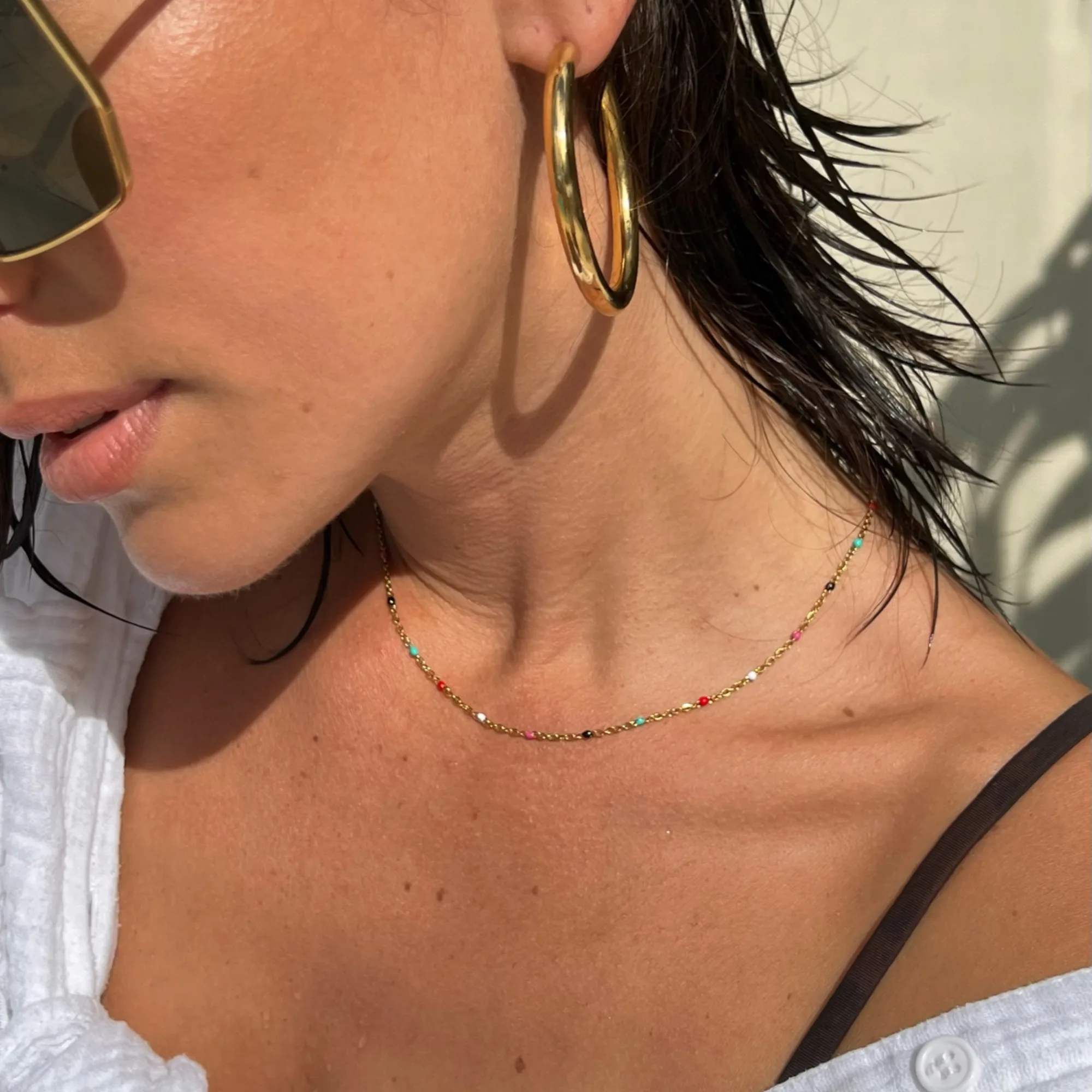 Ellie Vail Water Resistant Jewelry - Flora Large Hoop Earring