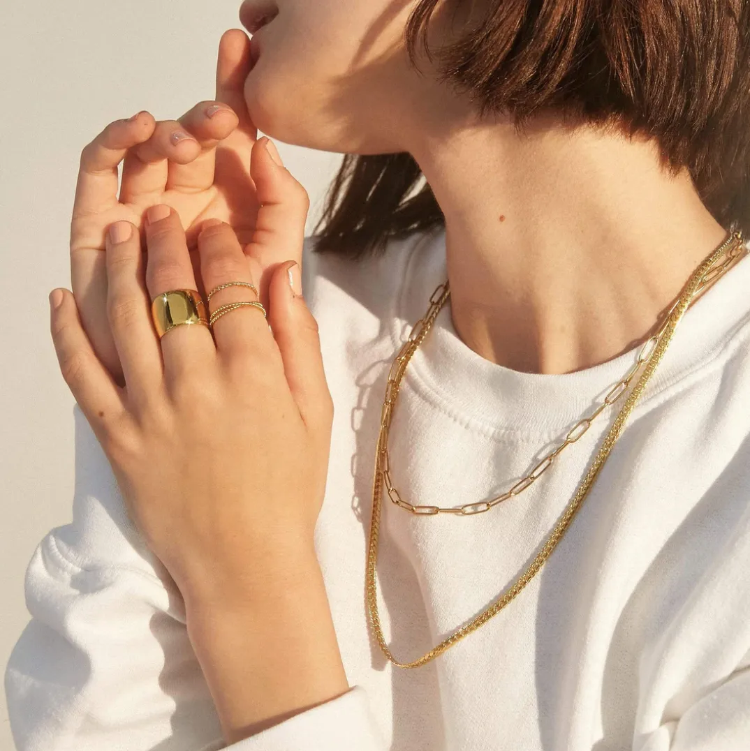 Ellie Vail Water Resistant Jewelry - Jayden Paper Clip Chain Necklace