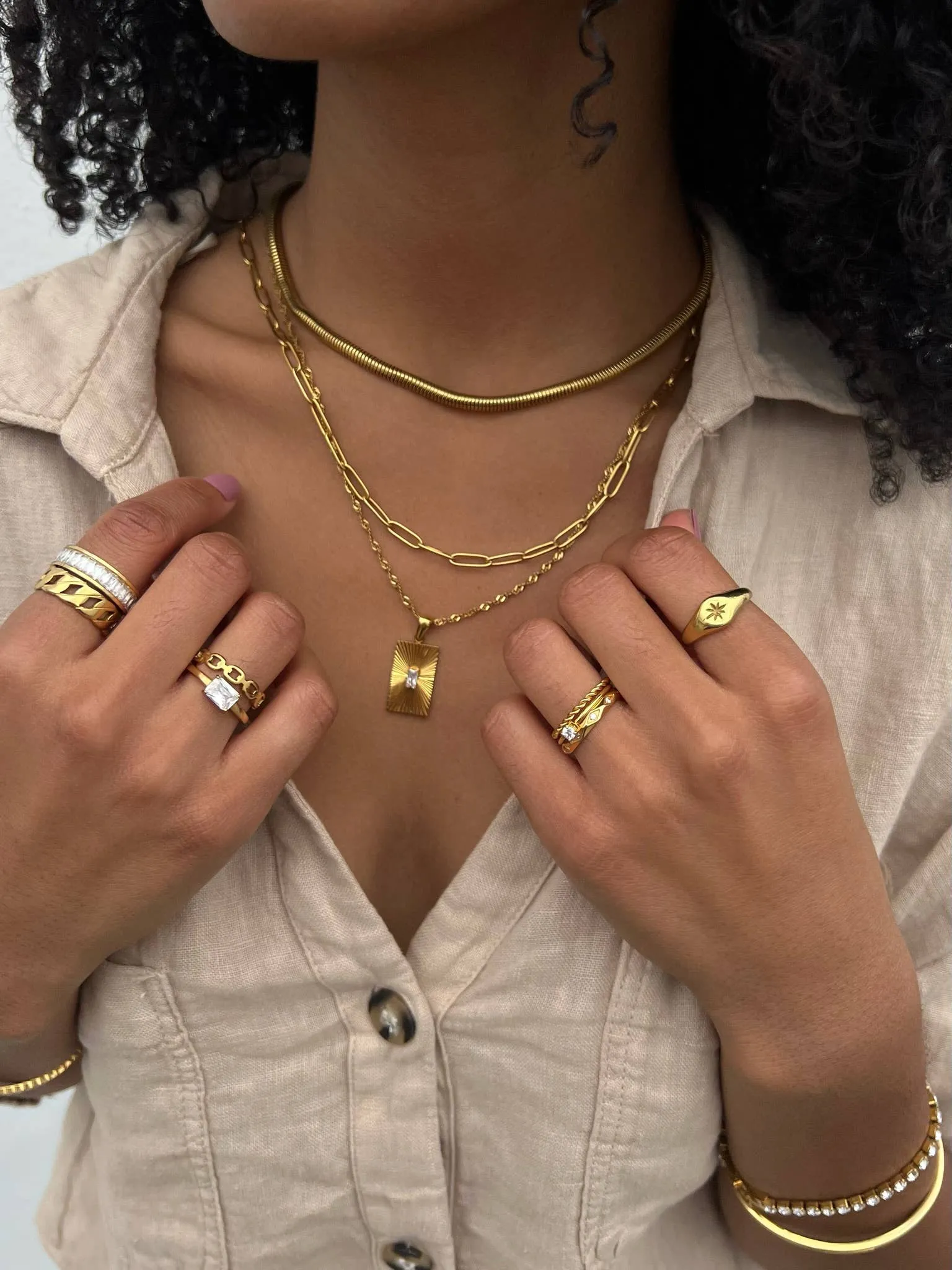 Ellie Vail Water Resistant Jewelry - Jayden Paper Clip Chain Necklace