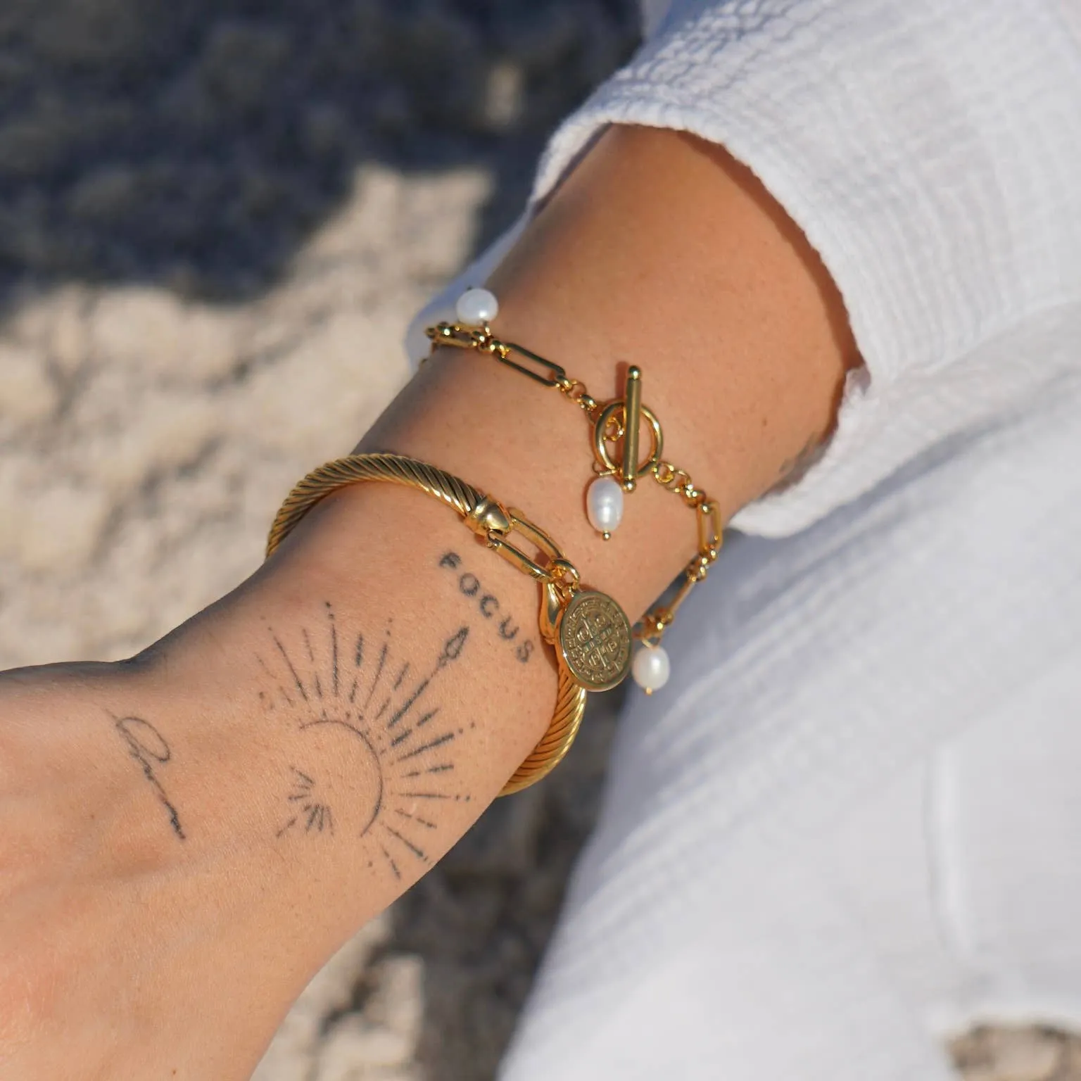 Ellie Vail Water Resistant Jewelry - Maya Coin Bracelet
