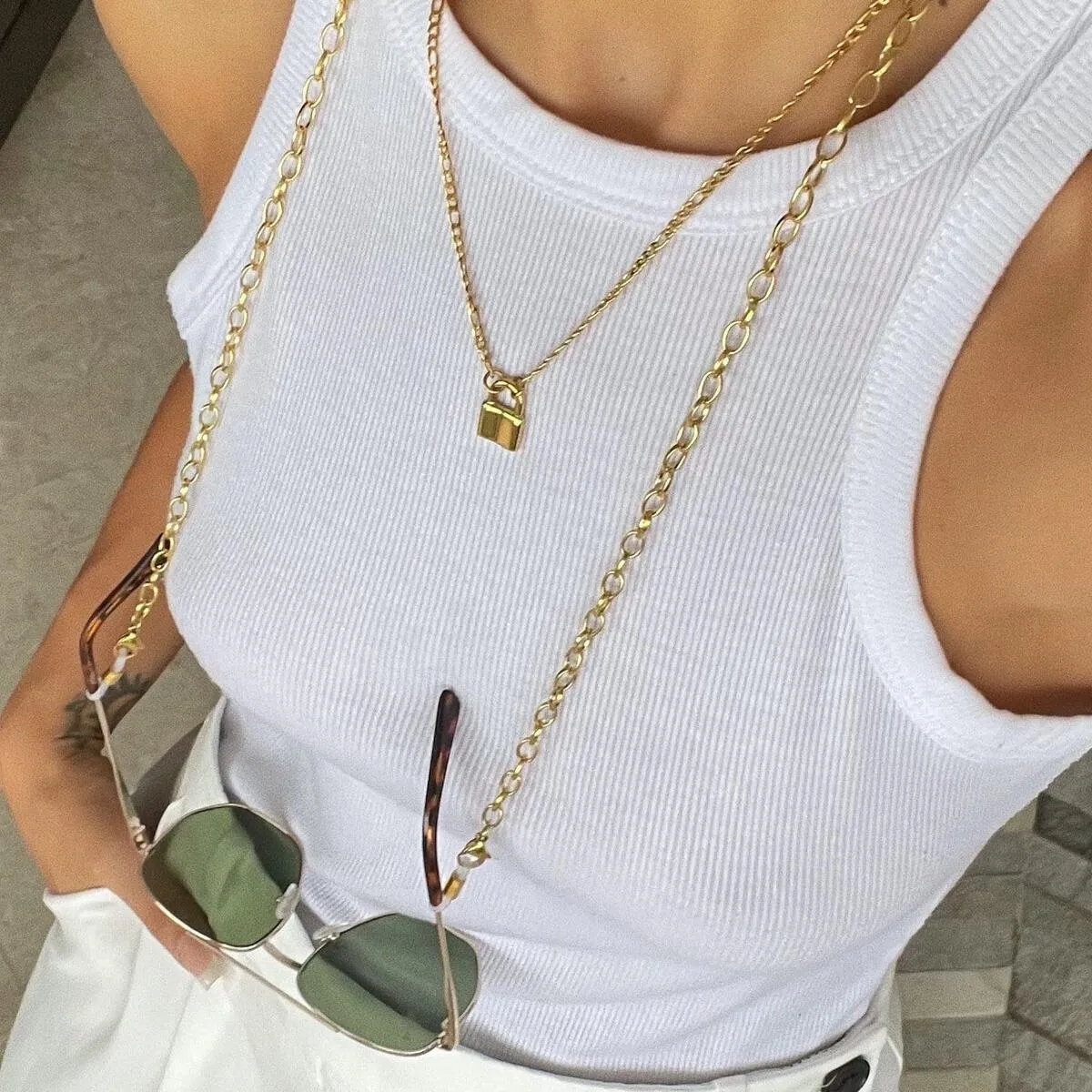 Ellie Vail Water Resistant Jewelry - Persley Paper Clip Sunglass Chain