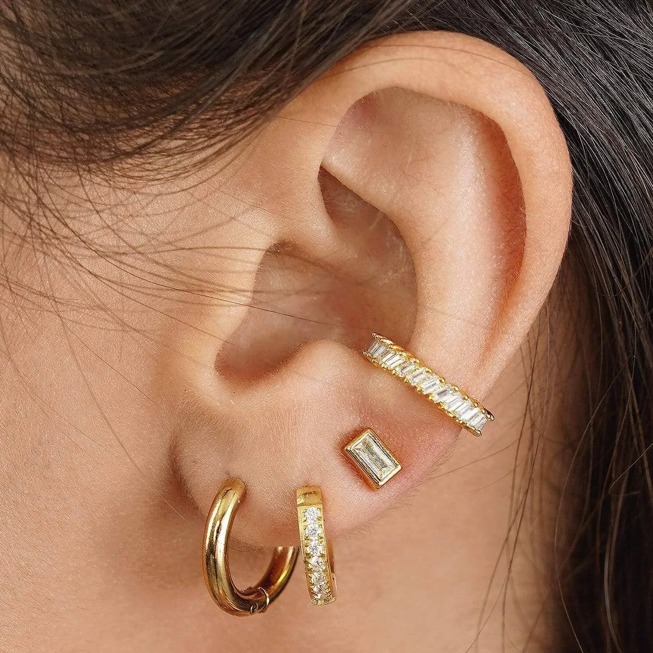 Ellie Vail Water Resistant Jewelry - Tinsley Huggie Earring
