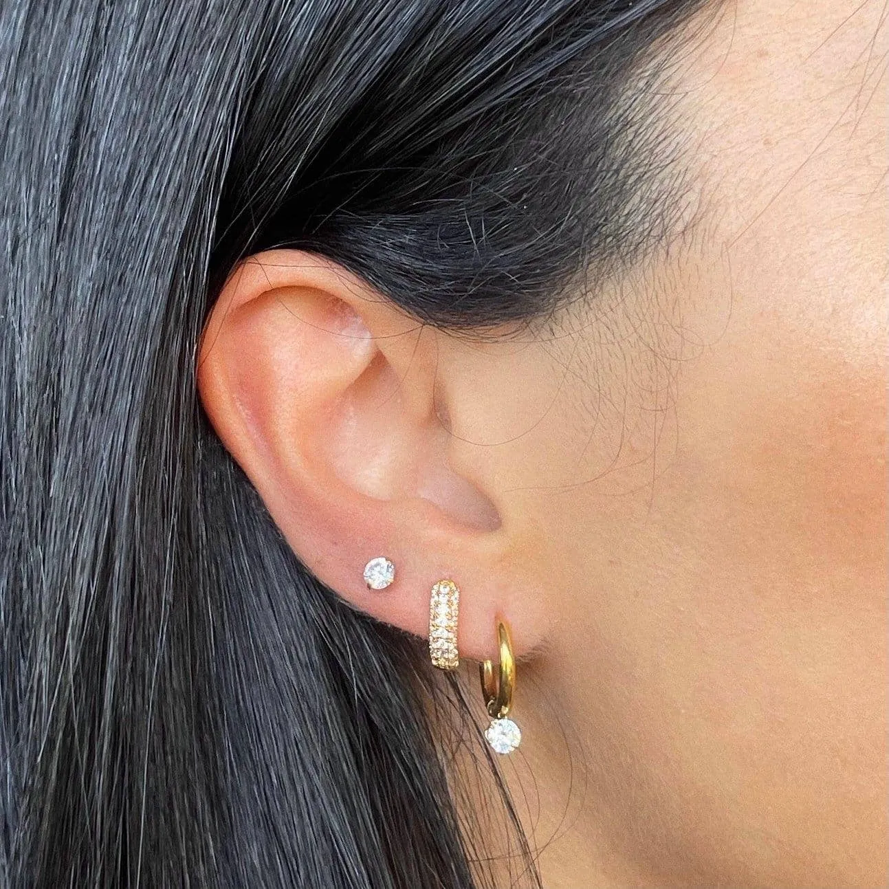 Ellie Vail Water Resistant Jewelry- Yolanda Huggie Hoop Earring
