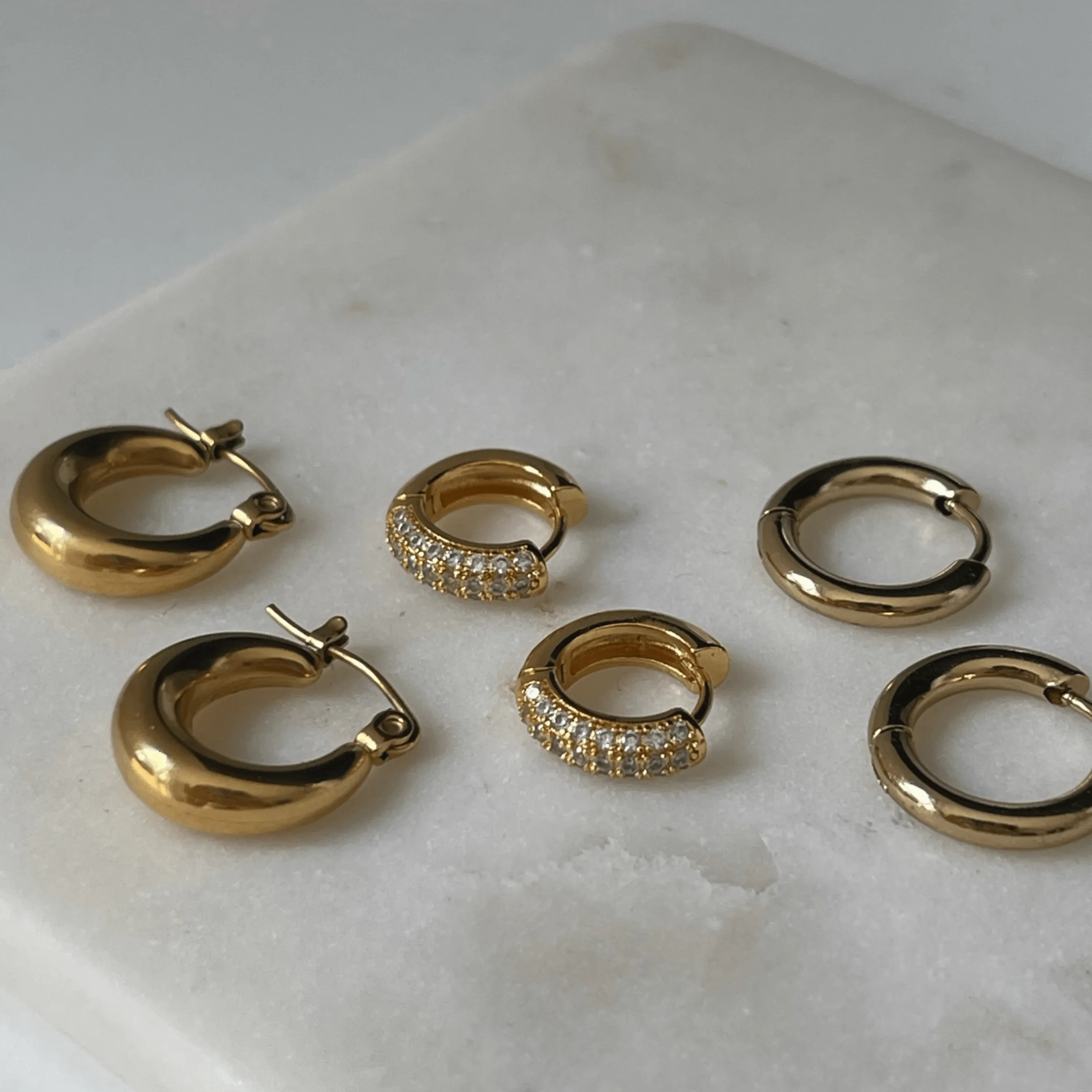 Ellie Vail Water Resistant Jewelry- Yolanda Huggie Hoop Earring