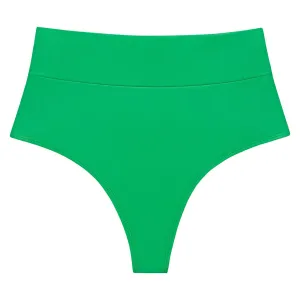 Emerald Shimmer Full Coverage High Rise Bikini Bottom