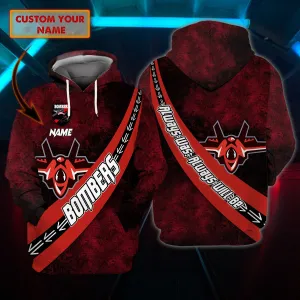Essendon Bombers 2 - Personalized Name 3D Hoodie - Loop - Nt168 - Ct189