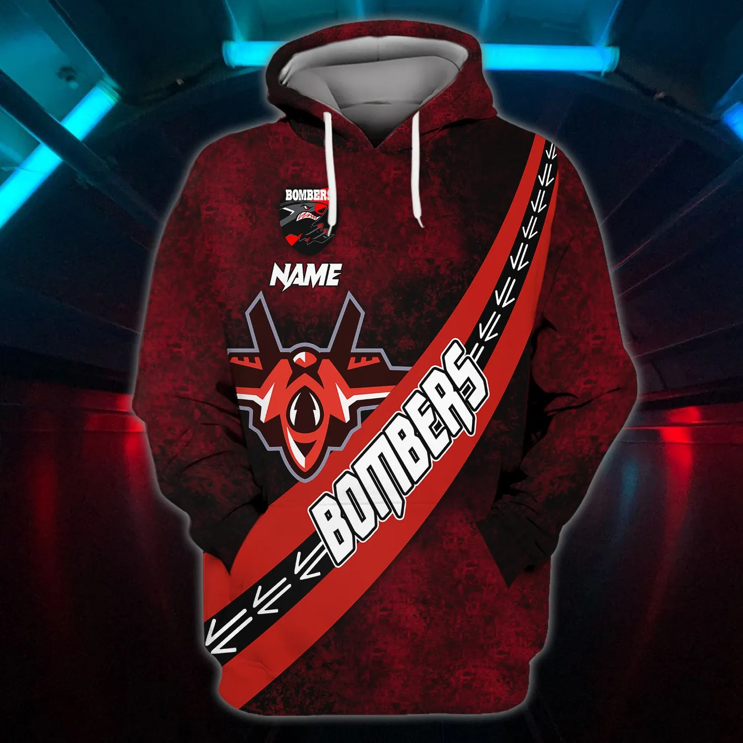 Essendon Bombers 2 - Personalized Name 3D Hoodie - Loop - Nt168 - Ct189
