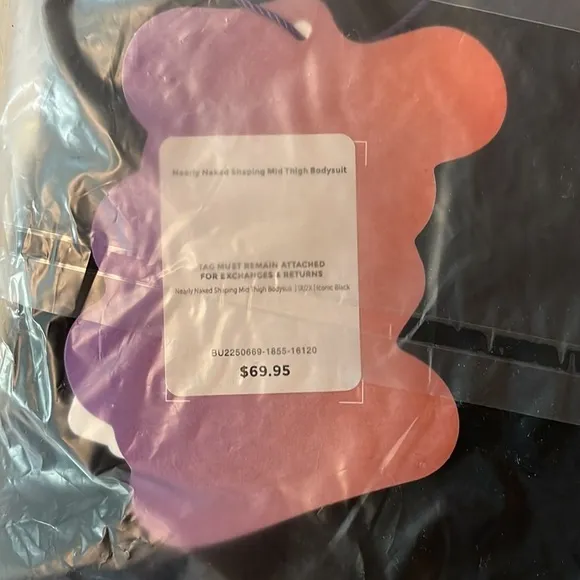 Fabletics Nearly Naked Shaping Mid Thigh Bodysuit in Black Size 1X 2X NWT