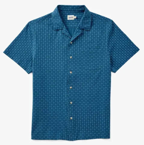 Fair Harbor The Casablanca Camp Shirt - Navy Neptune