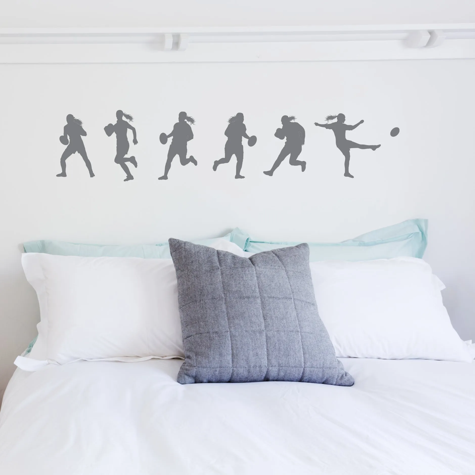 Female Rugby Players Wall Stickers