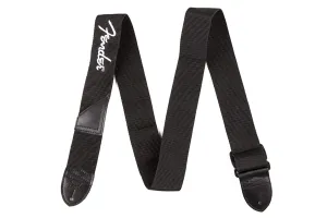FENDER Fender® 2" Black Poly Strap w/ White Fender® Logo