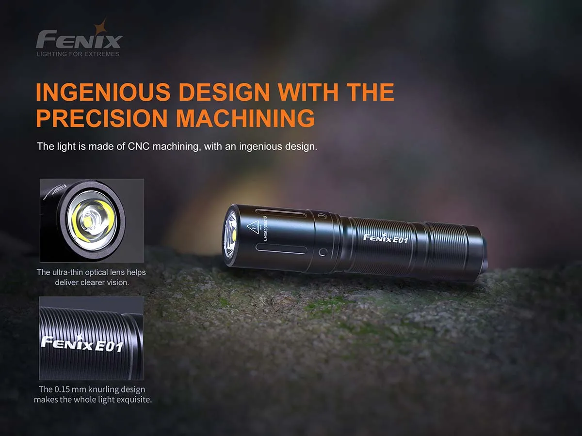 Fenix E01 V2.0 AAA Flashlight 100 Lumens