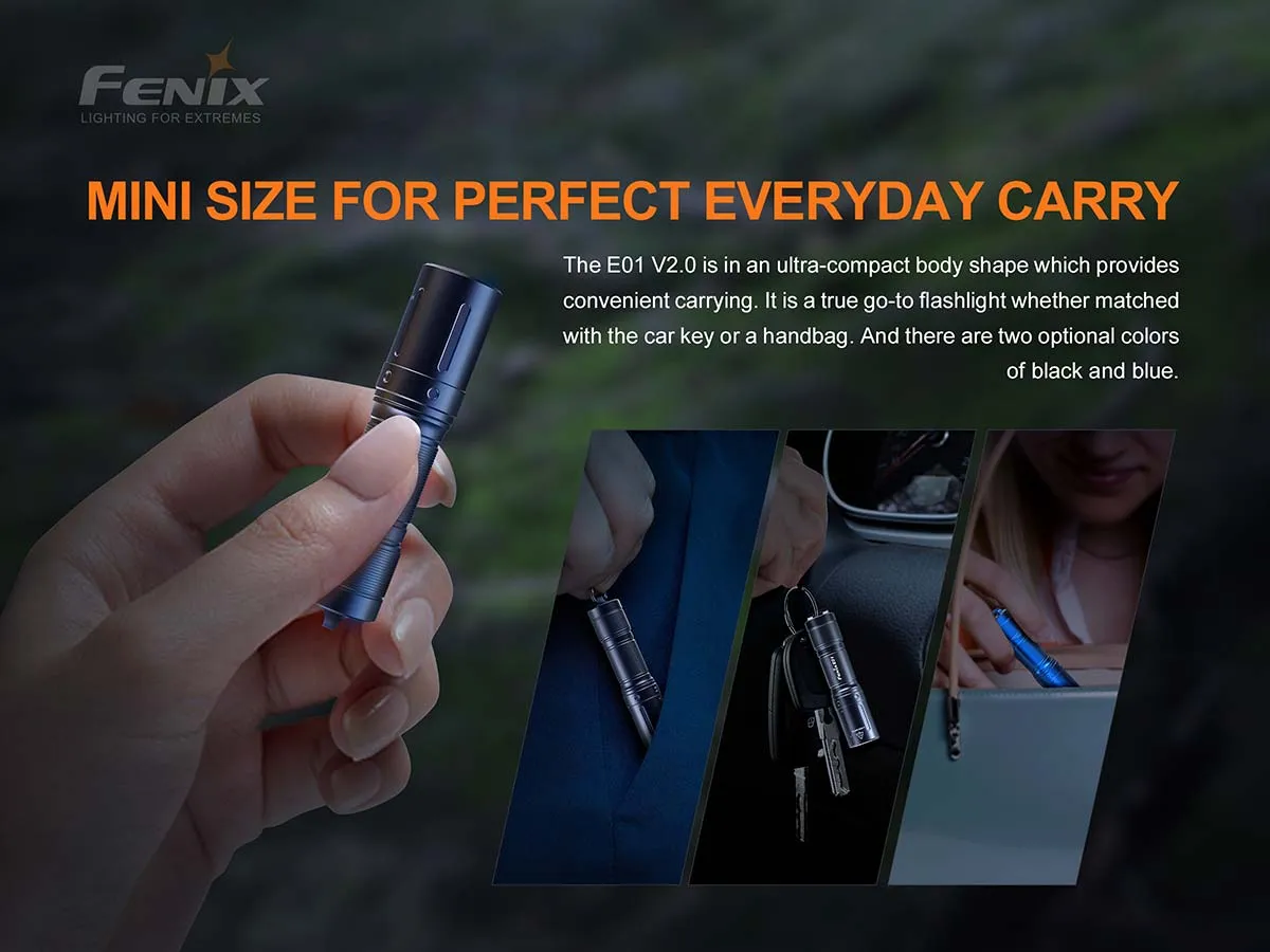 Fenix E01 V2.0 AAA Flashlight 100 Lumens