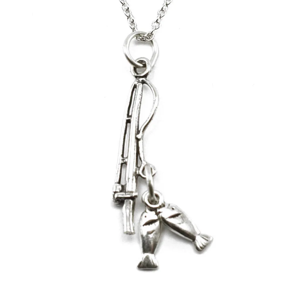 Fishing Pole with Fish Necklace-74391