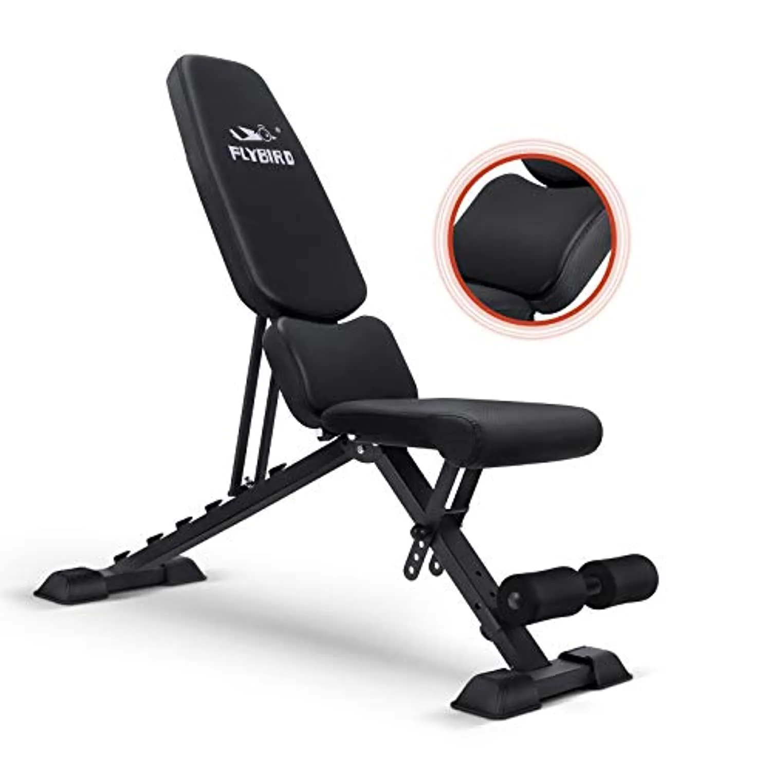 FLYBIRD Adjustable Bench,Utility Weight Bench for Full Body Workout- Multi-Purpose Foldable incline/decline Bench