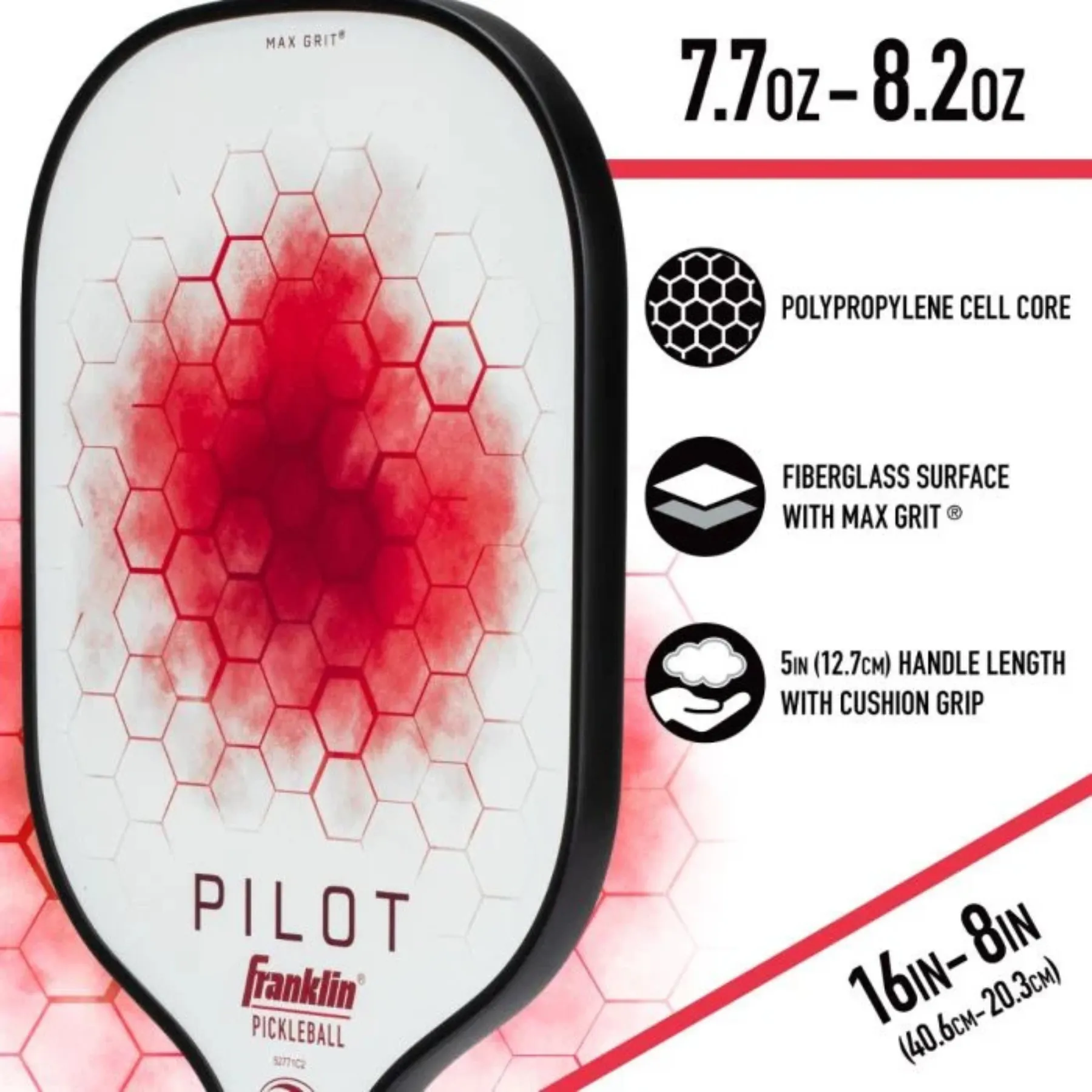 Franklin Pilot Series Fibreglass Pickleball Paddle with Maxgrit
