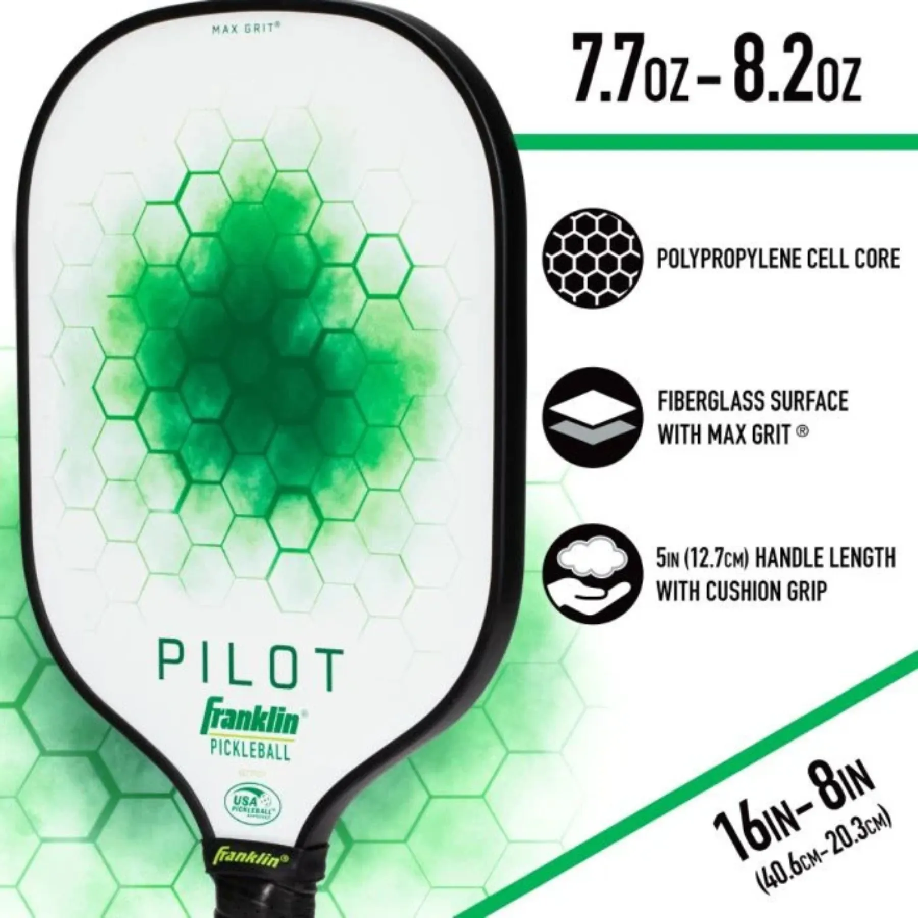 Franklin Pilot Series Fibreglass Pickleball Paddle with Maxgrit
