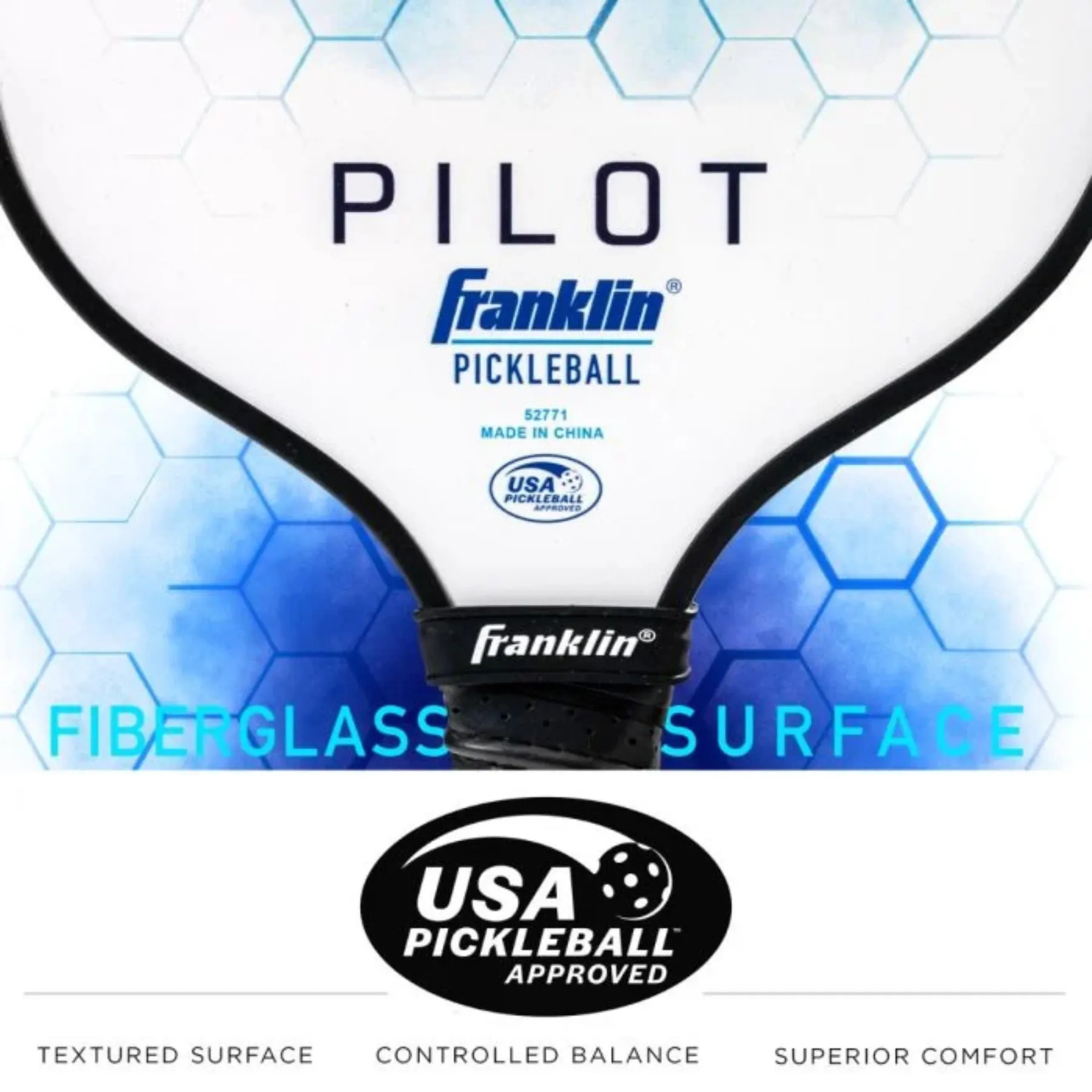 Franklin Pilot Series Fibreglass Pickleball Paddle with Maxgrit