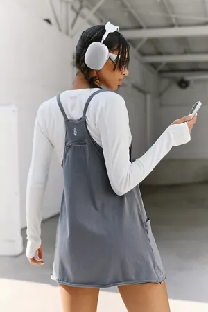 Free People: Hot Shot Mini Dress in Gunmetal