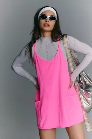 free people movement: hot shot mini dress-hot pink