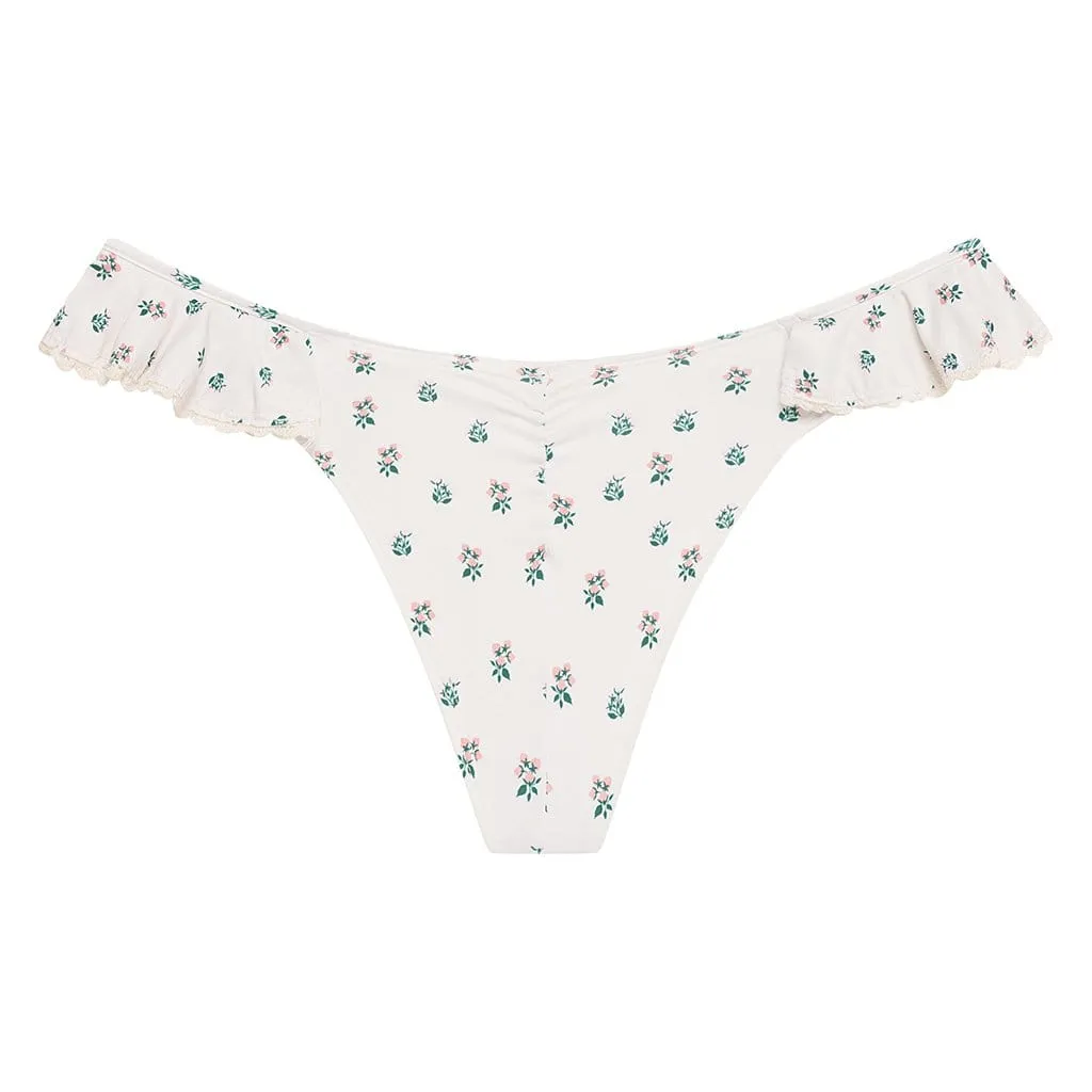 Fruity Floral Ruffle Uno Bikini Bottom