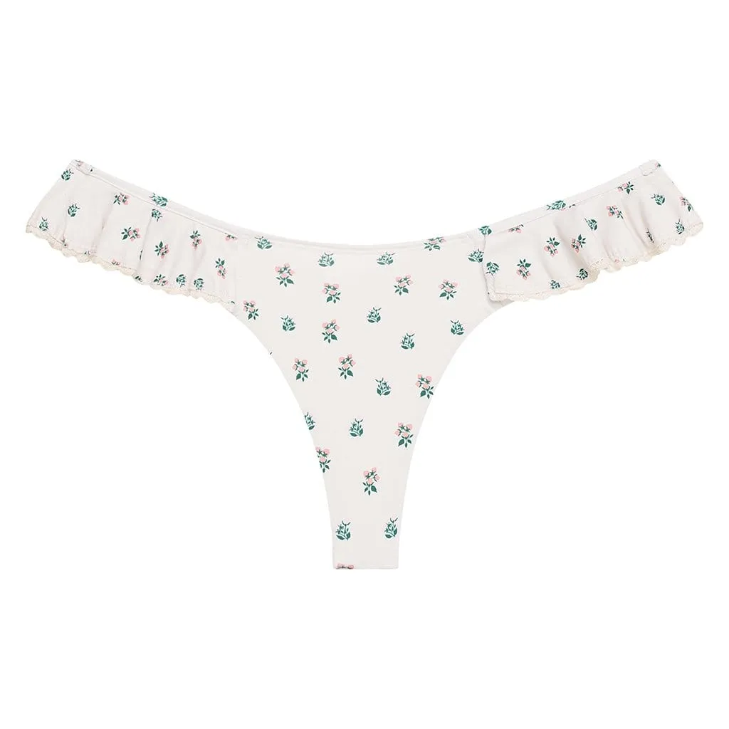 Fruity Floral Ruffle Uno Bikini Bottom