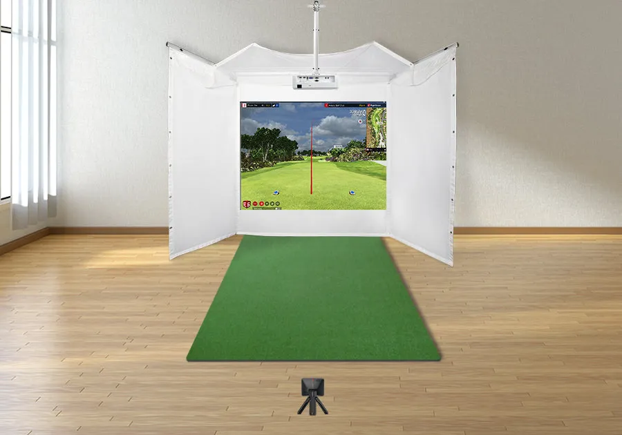 Garmin Approach R10 Retractable Screen Golf Simulator Package