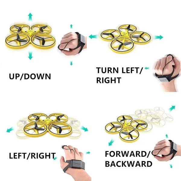 Gesture Control Drone Rc Quadcopter Aircraft with Smart Watch Controlled