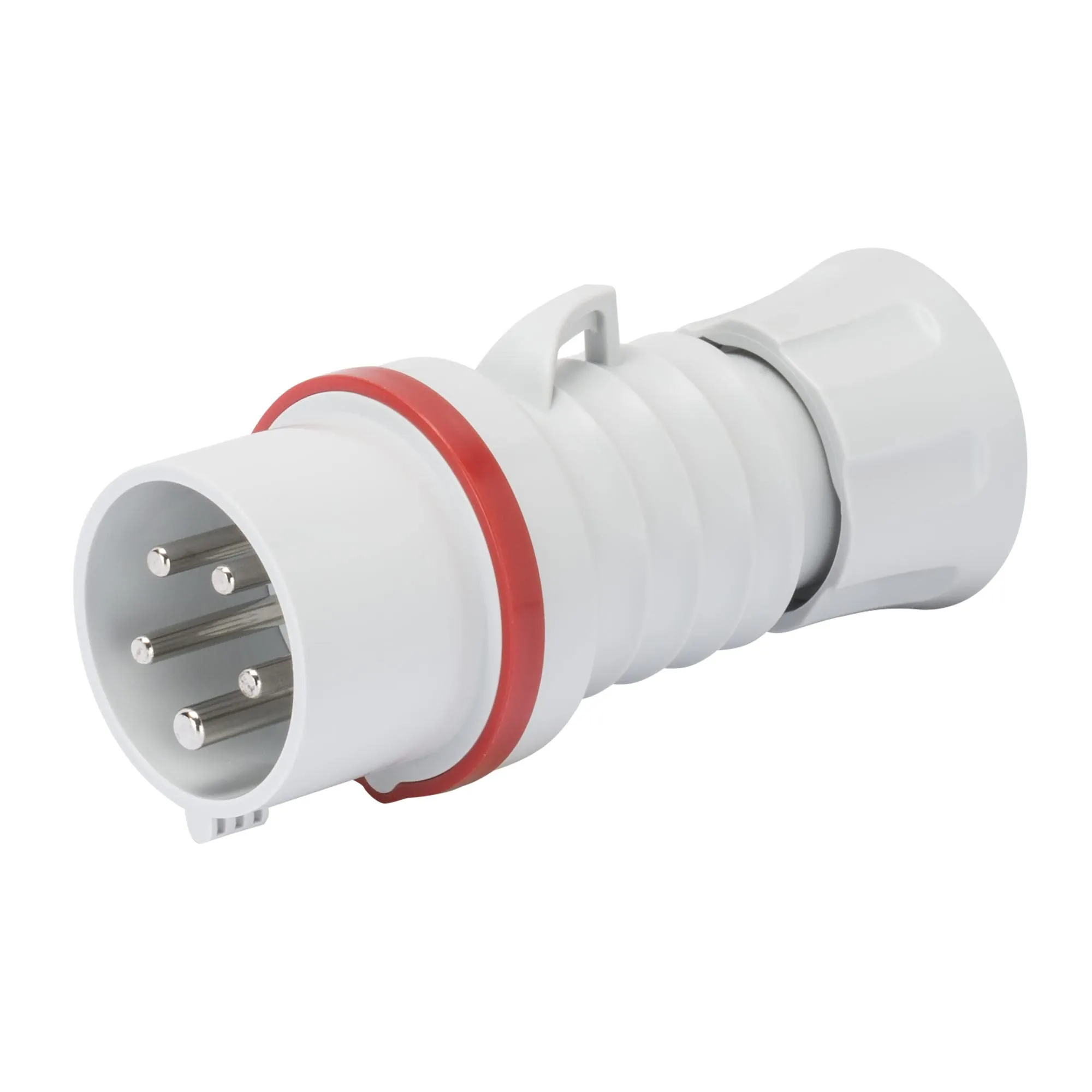 Gewiss GW60019H Low Voltage Screw Wiring Straight Plug, High Performance, IP44/IP54, 6 Reference, 3P E Pole, 380V-415V, 32 A, 50 Hz/60 Hz, Red