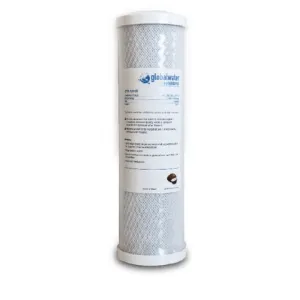 Global Water Solutions 20" Jumbo CTO Carbon Block 5 Micron White End Caps CB2005-JWE