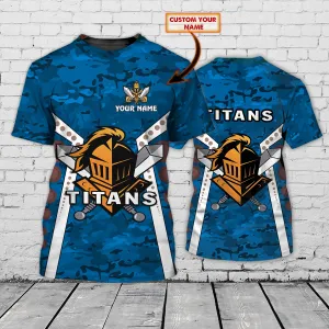 Gold Coast Titans - Personalized Name 3D Tshirt - ATM2K