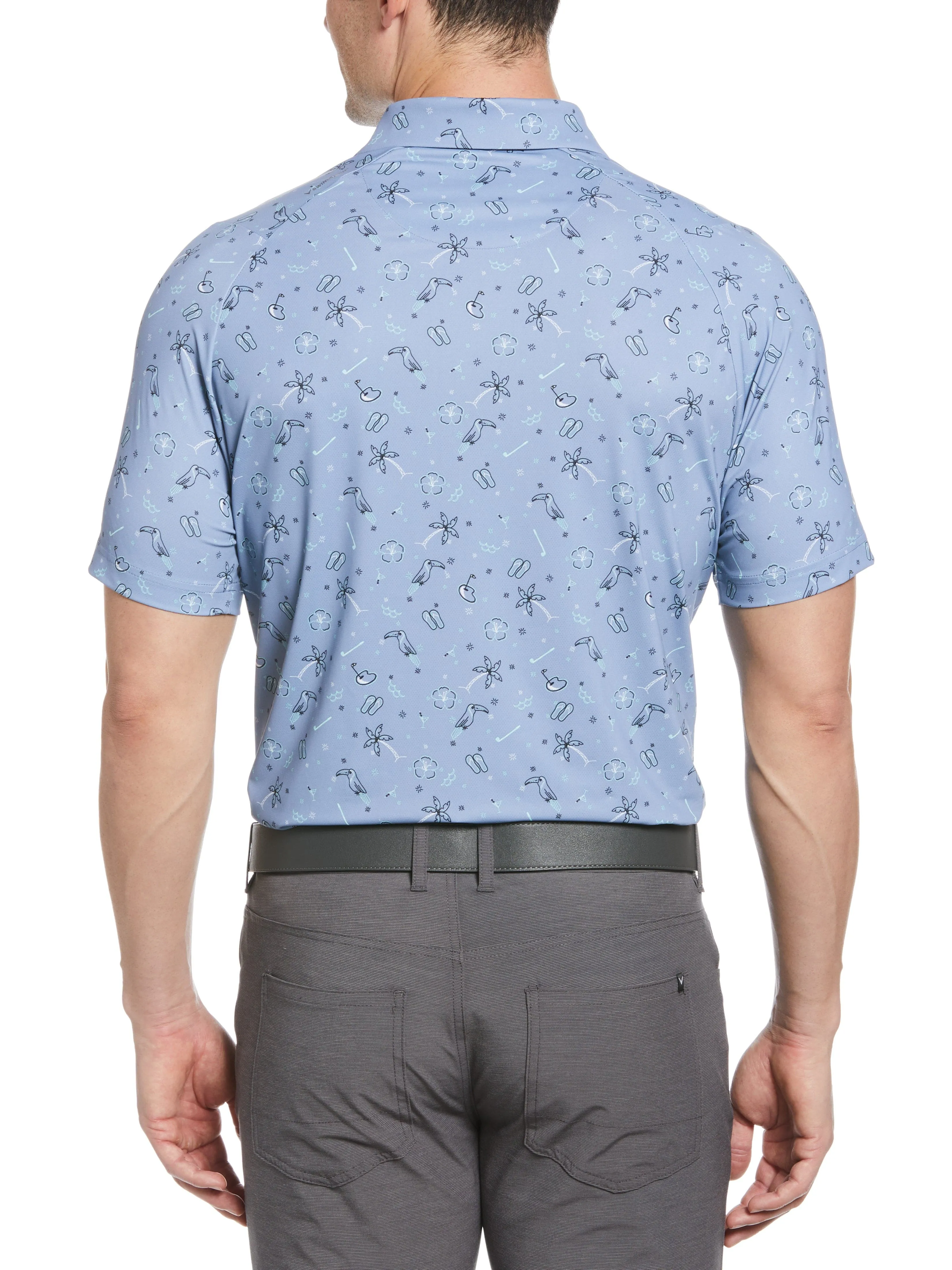 Golf Icons Print Polo