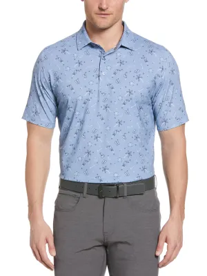 Golf Icons Print Polo