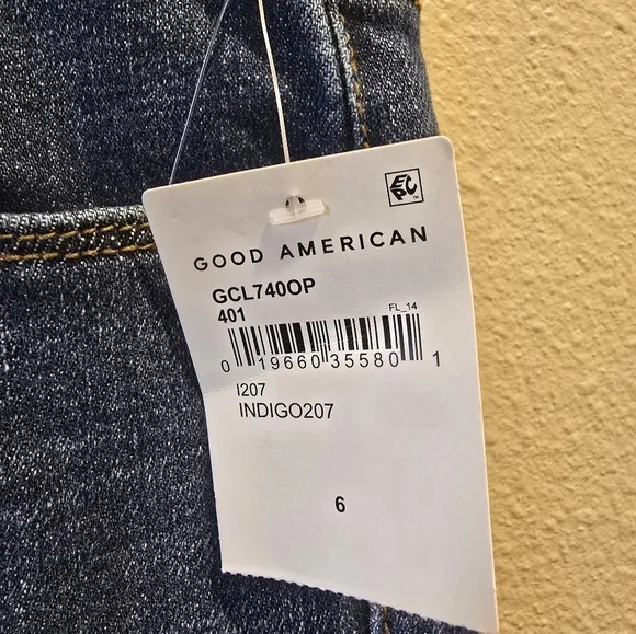 Good American - Good Classic Straight Jeans Indigo 207 Sz 28 NWT