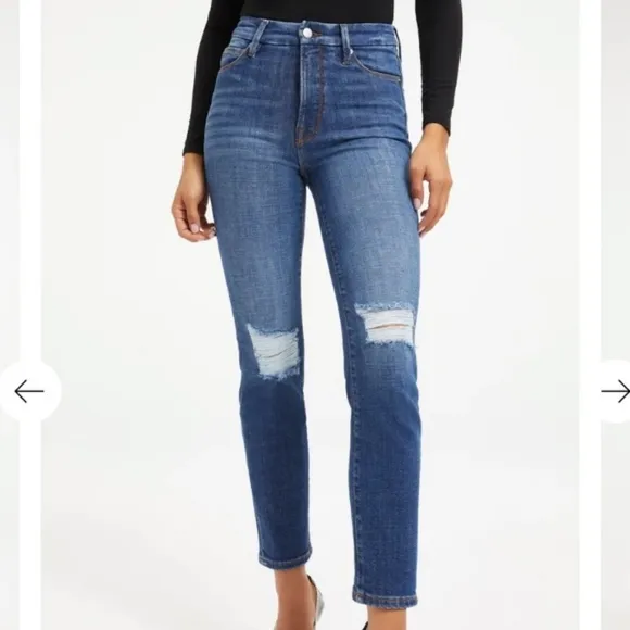 Good American - Good Classic Straight Jeans Indigo 207 Sz 28 NWT