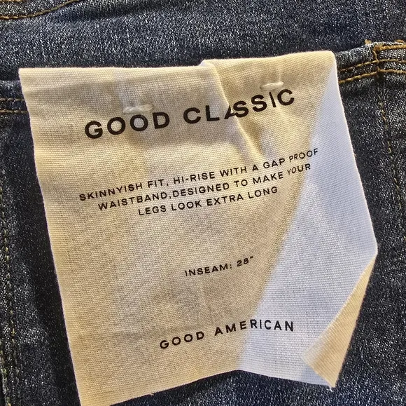 Good American - Good Classic Straight Jeans Indigo 207 Sz 28 NWT