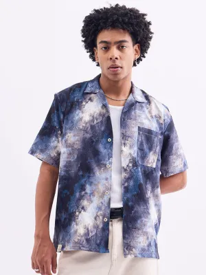 Grey Printed Resort Shirt