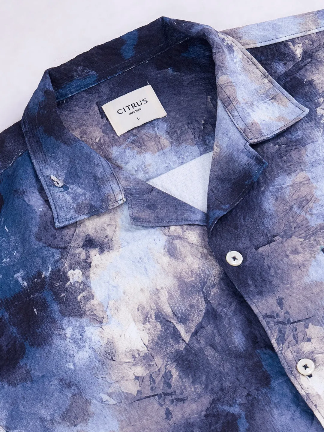 Grey Printed Resort Shirt