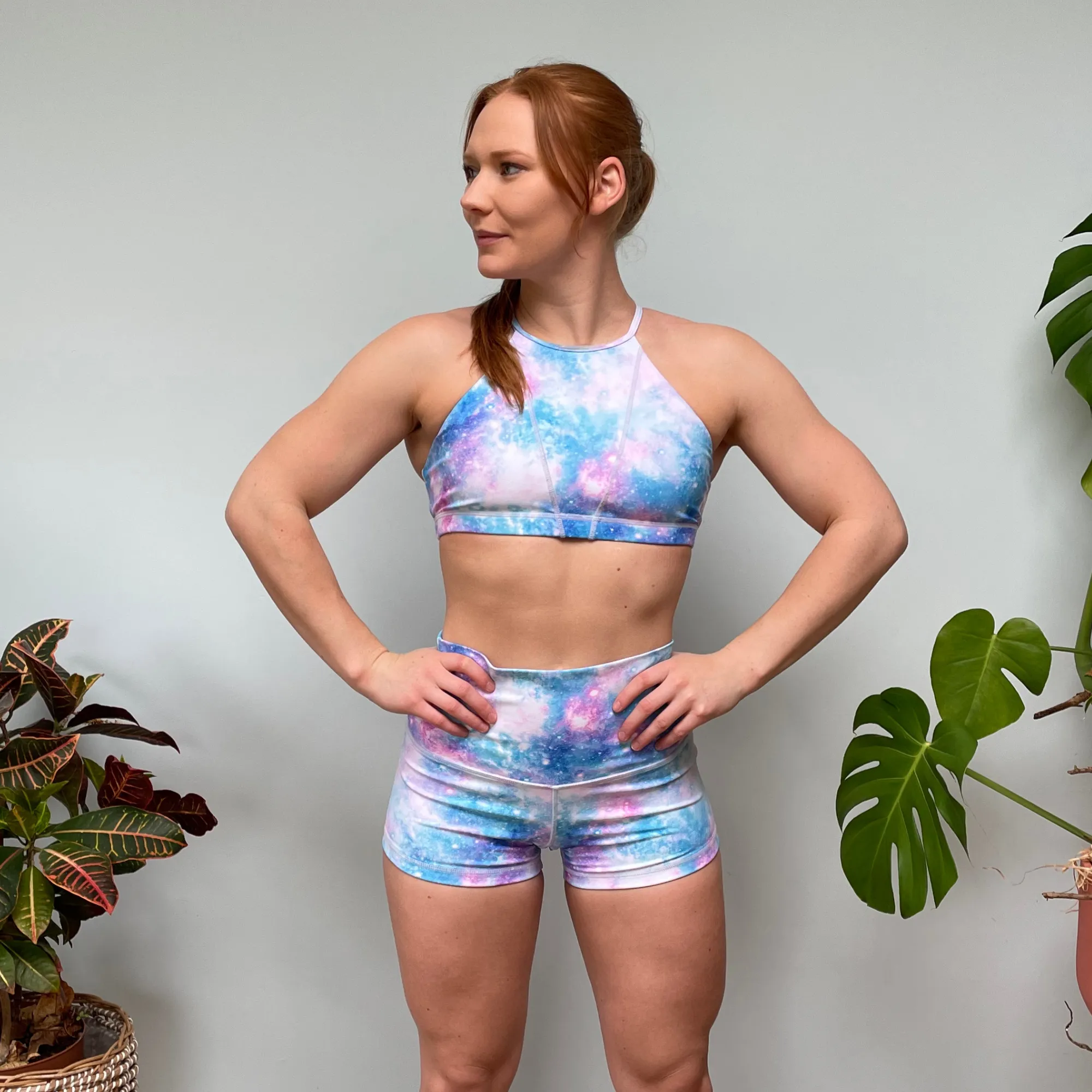 Halo Summer Galactic High Rise Roll Down Booty Shorts