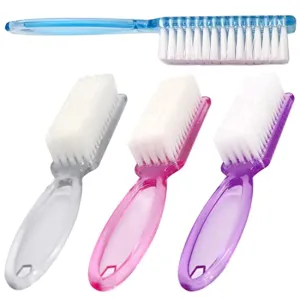 Handle Grip Nail Brush Cleaner Fingernail Scrub Brush Hand Cleaning Brushes Soft Stiff Bristles Scrubber Manicure Tools Kit for Nails and Toes,4 Pcs
