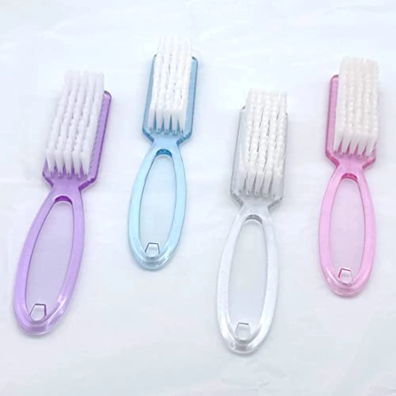 Handle Grip Nail Brush Cleaner Fingernail Scrub Brush Hand Cleaning Brushes Soft Stiff Bristles Scrubber Manicure Tools Kit for Nails and Toes,4 Pcs