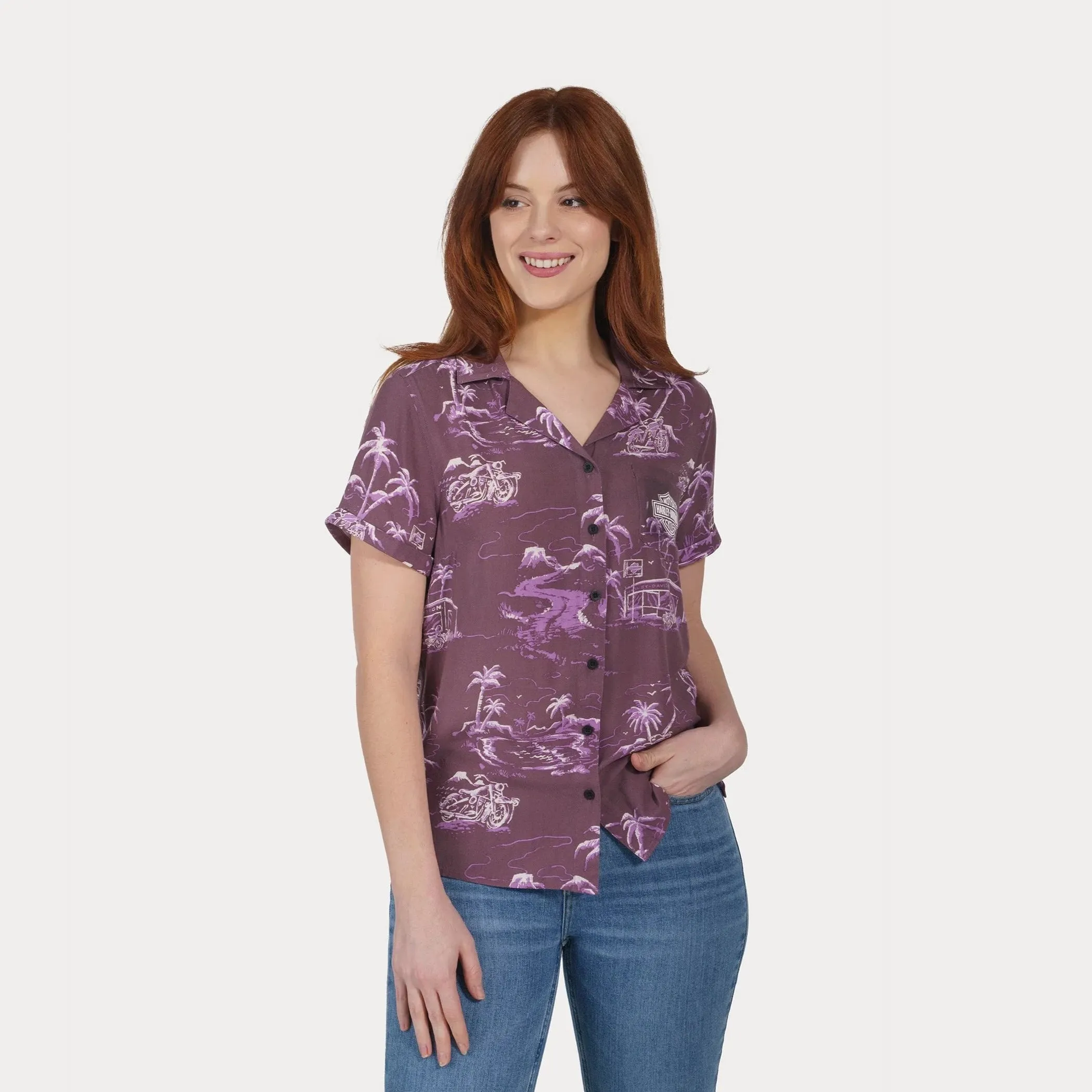Harley-Davidson® Women's Aloha Shirt