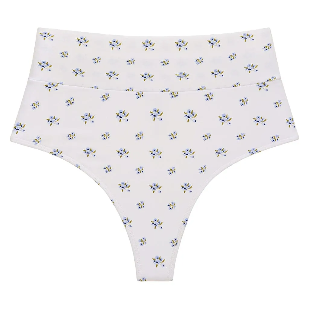 Heidi Floral Full Coverage High Rise Bikini Bottom
