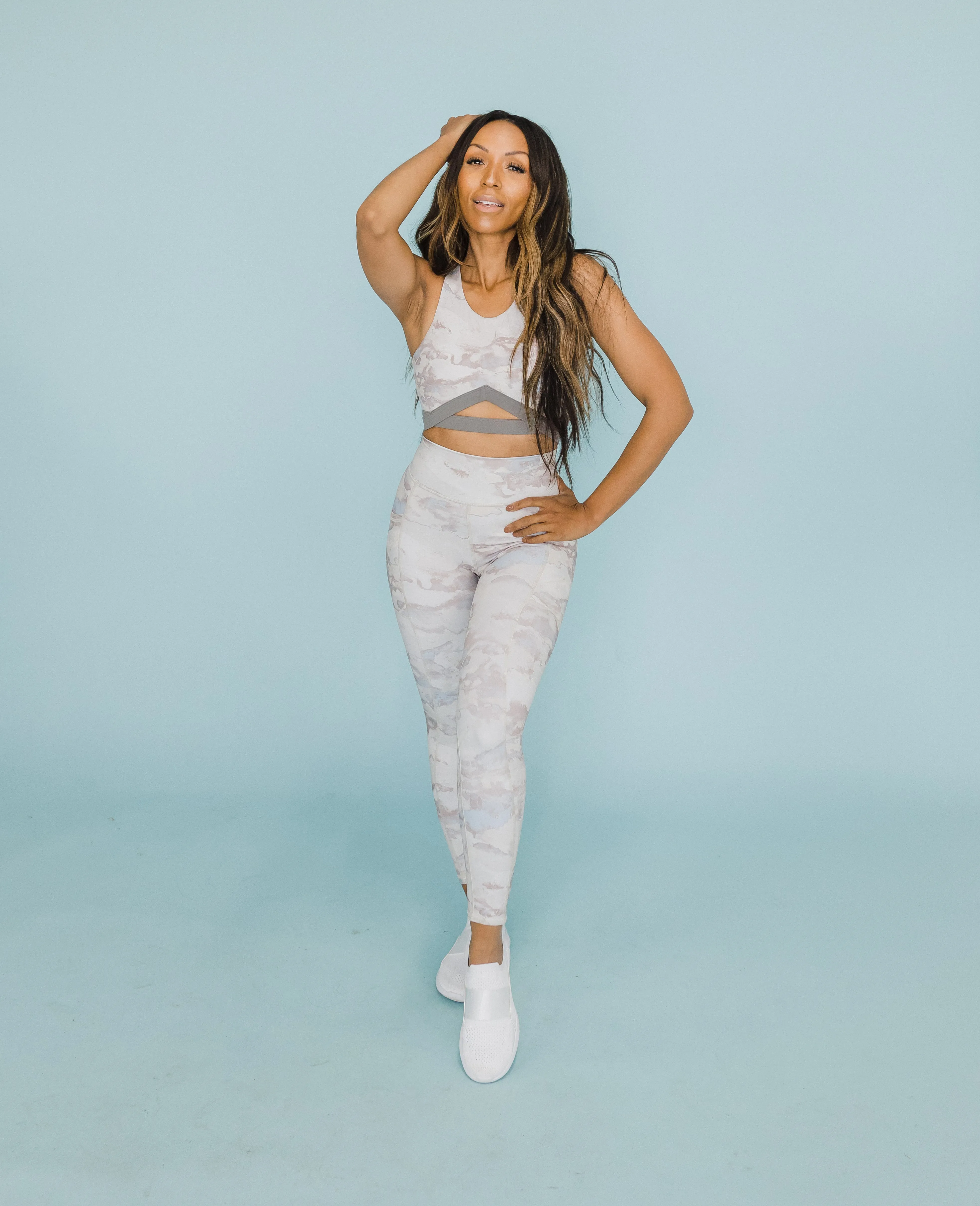 High Rise Pocket Legging - Marble