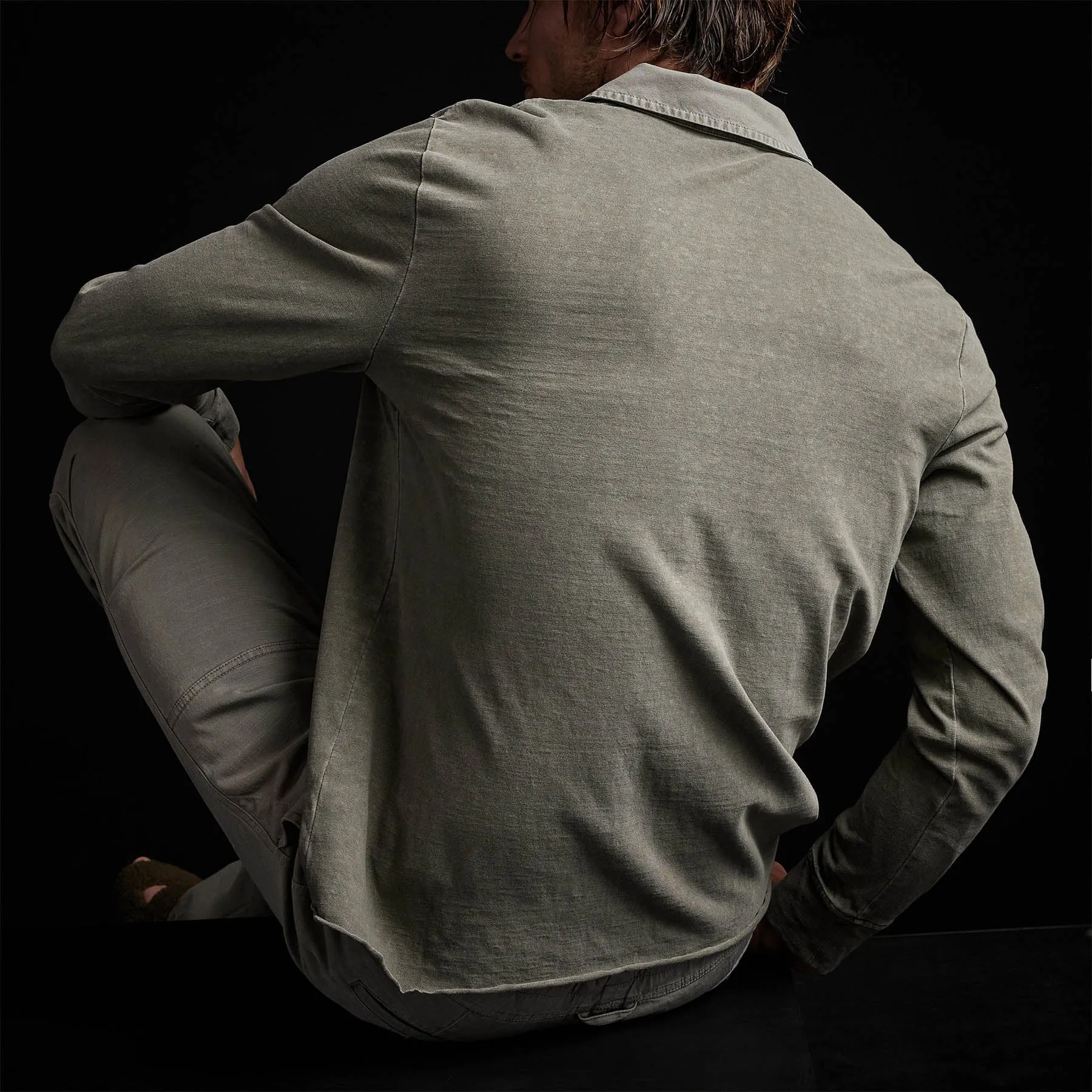 High Twist Jersey Rugby Polo - Concrete Pigment