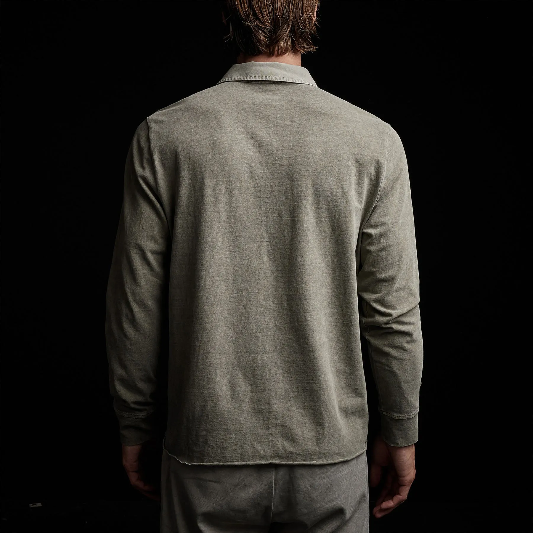 High Twist Jersey Rugby Polo - Concrete Pigment