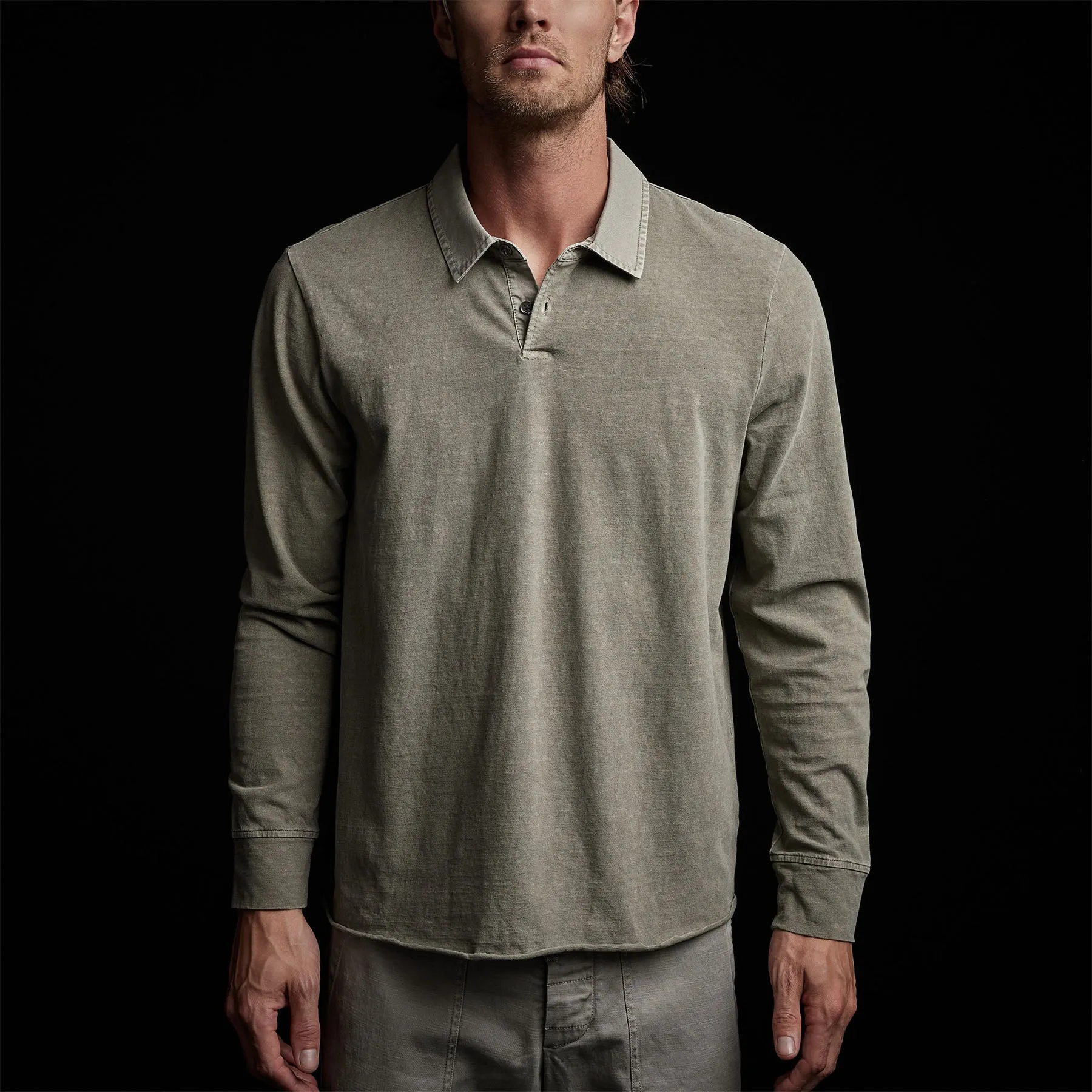 High Twist Jersey Rugby Polo - Concrete Pigment